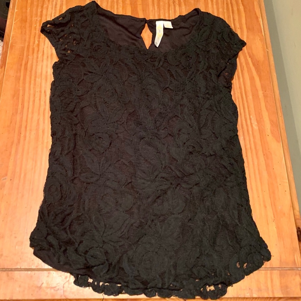 Black lace top